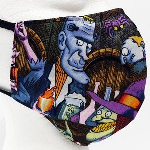 Vintage Monster Mash Party Face Mask Halloween